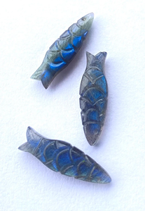 ลูกปัดคริสตัลสำหรับทำมือแกะสลักปลาลาบราดอไรต์ธรรมชาติลูกปัดเจาะด้านข้างสำหรับทำเครื่องประดับ - Product Image 4