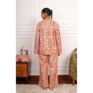 Conjunto de Salón de Lujo Marigold Morning, Tejido Transpirable, Jersey con Logotipo Personalizado, Estampado Sólido, Pijama para Familias, Invierno, Hogar, ODM, XS - Product Image 2