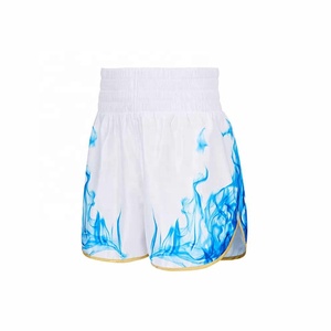 Pantalones cortos de diseños personalizados de alta calidad Venta caliente Muay Thai Boxing Trunks Kickboxing High Waist Fighting Short para hombres y mujeres - Product Image 3