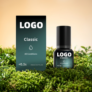 Colle liquide coréenne HQ végane et sans cruauté pour extensions de cils, séchage rapide, sans hydroquinone, résistante à l'eau et à l'huile, toutes conditions - Product Image 1