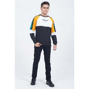 Custom logo Men's CORNET 100% Cotton Crew Neck Sweatshirt Long Sleeves Anti-Wrinkle Screen <b>Printed</b> 3D Embroidered Sizes XXS XL - Product Image 4
