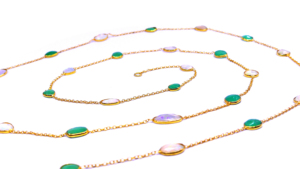 Collar largo de Plata de Ley 925 para fiestas, piedras preciosas de ópalo de crisoprasa clásica, proveedor de joyería MOQ bajo para aniversarios - Product Image 3