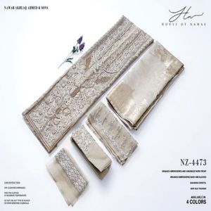 Handmade Banarsi Duppata Raw <b>Silk</b> <b>Trouser</b> with Embroidered Organza Work Indian Pakistani Clothing with Front Back Sleeves - Product Image 2