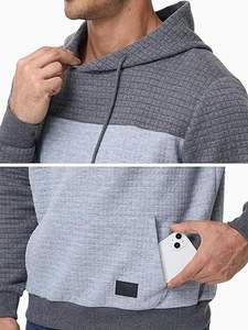 Sudadera con Capucha de Punto para Hombre, Talla Grande, Color Sólido, Impermeable, Antiarrugas, de Secado Rápido, Forrada, Informal, OEM, Invierno 2025, 100% - Product Image 5