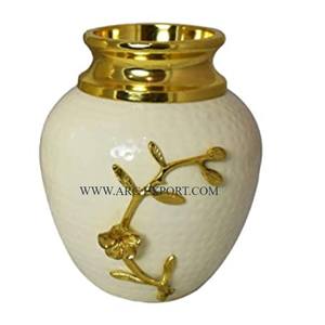 Juego de 2 Jarrones Decorativos de Lujo para Mesa, Calidad Deluxe, Diferentes Tamaños, Metal y Vidrio, para Eventos - Product Image 5