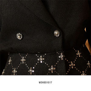 Robe de soirée vietnamienne élégante robe trapèze avec col à double revers - Product Image 6