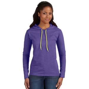 T-shirts à capuche coupe-vent en molleton 100 % fibre de bambou ultra-doux et respirants pour femmes avec logo personnalisé - Product Image 3