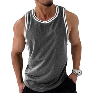 Marque privée personnalisée rapide et gratuite Singlet hommes haut de gymnastique sans manches sport débardeur maille vêtements de sport décontracté garçon réservoirs - Product Image 4
