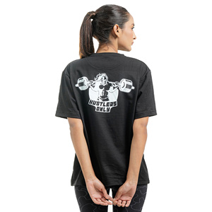 Camiseta de gran tamaño negra personalizada Impresión personalizada Camisetas de gran tamaño de calidad superior Venta caliente Camisetas sostenibles para mujeres - Product Image 4