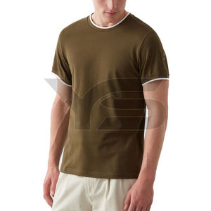 Camisetas de algodón 100% para hombre, Jersey transpirable, tejido de costilla de talla grande, estilo informal, logotipo frontal, serigrafía - Product Image 3