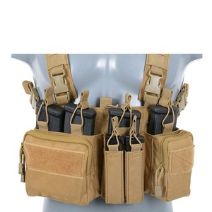 Venta al por mayor de alta calidad de encargo del pecho táctico aparejo chaleco al aire libre de seguridad táctica del pecho aparejos de color marrón - Product Image 3