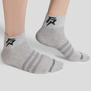 Athlete for Armour Quarter <b>Socks</b> 3pcs (<b>Black</b> Grey White)-Anti-Bacterial Breathable Sweat-Resistant Knitted ODM Design for Cycle - Product Image 4