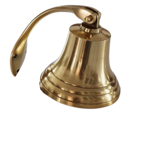Festival de noël or fini laiton métal suspendu cloche matériel de haute qualité cadeaux et artisanat métal suspendus cloches grossiste - Product Image 1