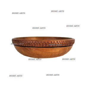 Trending Design Wood <b>Food</b> Serving Bowl Bestest Quality Brown Color Dates Fruits Serving Bowl <b>For</b> Home Hotel Use - Product Image 2