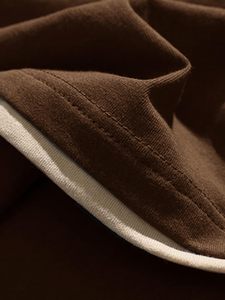 เสื้อยืดลำลองแนวสตรีทผ้าคอตตอน100% โลโก้ด้านหน้าทรงหลวมเข้ารูป - Product Image 6