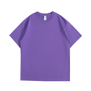 เสื้อยืดผ้าฝ้ายแท้สำหรับผู้ชายและผู้หญิงเสื้อยืดพิมพ์ลายกราฟิกน้ำหนักมากออกแบบโลโก้ได้ตามต้องการ - Product Image 4