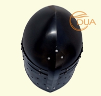 Casque de Chevalier Templier du XIIIe Siècle Prêt au Combat, Casque de Croisé en Métal Émaillé Découpé, Impression Personnalisée, Armure du Nouvel An