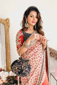 Party Wear <b>Potli</b> <b>Bag</b> Women Elegant Embroidered Bridal Handbag Traditional Ethnic Fashion Polyester Eco-Friendly Durable - Product Image 3