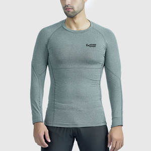 เสื้อรัดรูปผ้าคอตตอนสำหรับผู้ชายเสื้อรัดรูปผ้าแห้งเร็วและใส่สบายสำหรับ2025ออกแบบได้ตามต้องการ - Product Image 1