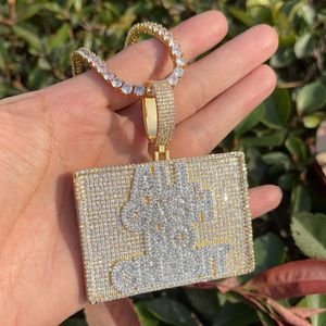 Pendentif Lettre Personnalisable en Argent 925 Plaqué Or 14K avec Moissanite Micro-Pavée de 3 Pouces Clarté VVS1, Style Hip Hop pour Homme, Idéal au Quotidien - Product Image 4