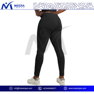 Leggings de fitness de compression taille haute pour femmes de qualité supérieure avec technologie d'évacuation de l'humidité extensible dans les quatre sens et logo brodé - Product Image 3