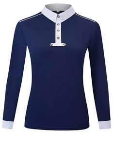 Camisas Ecuestres de Manga Larga con Cierre en el Cuello para Mujer, Ropa Ecuestre de Secado Rápido para Montar a Caballo - Product Image 5