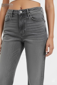 กางเกงยีนส์เดนิมผ้าฝ้าย 100% สำหรับผู้ชาย แห้งเร็ว ทรงตรง ยืดได้ สีน้ำเงินดำ ขายส่ง รับผลิตตามแบบ OEM - Product Image 5