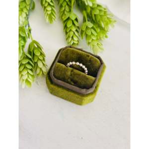 Southwest Handmade Sterling Silver Beaded <b>Ring</b> Size 4.5 Fine Jewelry with <b>Jade</b> Gemstone Inlay Key Pattern Everyday Wear - Product Image 3