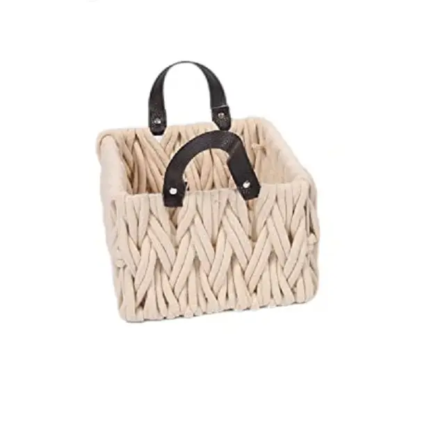 Petit panier en macramé avec poignée, facile à transporter, accessoires de cuisine, support de panier de rangement pour Fruits et légumes