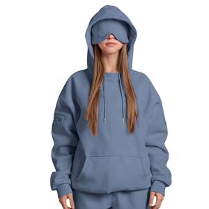Mujeres recortadas Boxy 500 Gsm apliques desgastados parche bordado ácido lavado Zip up Hoodie - Product Image 2