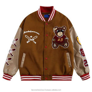 Nuevo bombardero prendas de vestir béisbol Letterman chaqueta de invierno para hombre básico cuero carta hombre béisbol bombardero chaquetas - Product Image 5