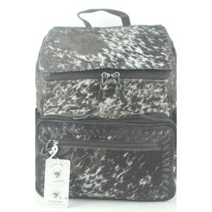 Mochila de Cuero Vacuno Hecha a Mano, Cuero Genuino Antirrobo, Estilo Bohemio Vintage, con Logotipo Estampado para Chicas Estudiantes Universitarias, Uso Diario - Product Image 2