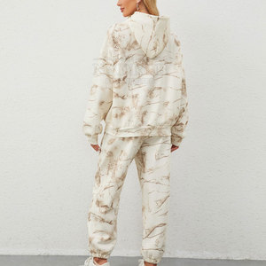 Survêtement imprimé à la mode tenue confortable et élégante pour un usage quotidien survêtement imprimé deux pièces correspondant haut et bas ensemble - Product Image 3