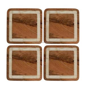 Modern Style <b>Resin</b> & <b>Wood</b> Coasters Mat Pads New Design <b>Table</b> Decoration <b>for</b> Wedding Parties & Events Dinnerware Tableware - Product Image 3