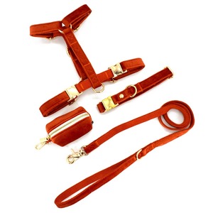 Fabricants personnalisés vente en gros harnais de poitrine en pur cuir pour animaux de compagnie laisse de petit chien en cuir chat et chien - Product Image 4