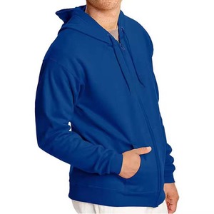 OEM personalizado en blanco de alta calidad estilo casual ropa de los hombres con cremallera completa básica sudaderas con capucha de los hombres sudaderas de algodón polar transpirable - Product Image 4