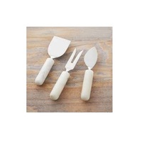 Ensemble de couverts de table pour mariage en acier inoxydable avec trancheur à fromage, fourchette, coupe-beurre, couteau à gâteau et couteau à pizza à manche marbré