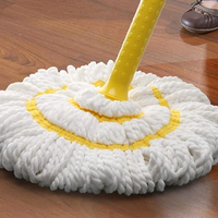 Mopa de Limpieza de Pisos Húmedos y Secos de Diseño Innovador, Forma Redonda Plana, Ecológica, Lavable, en Venta