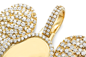D'VINS JEWELS - Colgante de Alas de Ángel en Oro de 14K con Diamantes Cultivados en Laboratorio, Estilo Hip Hop Unisex, Joyería de Regalo - Product Image 3