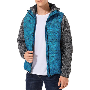 Venta caliente Unisex invierno puffer chaqueta logotipo personalizado de gran tamaño con capucha ganso bordado personalizado liso algodón poliéster tejido - Product Image 1