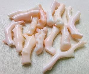 แท่งลูกปัดสีชมพูปะการังสีขาวแบบญี่ปุ่นสินค้ามาใหม่แท่งขัดเงาเรียบอัญมณีปะการังหลวม - Product Image 2