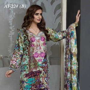 ชุดสูทปักลายดอกคามิลเลีย วิสโคส 3 ชิ้น ยี่ห้อรานา อาร์ตส์ - รุ่น B AY-224 - Product Image 1