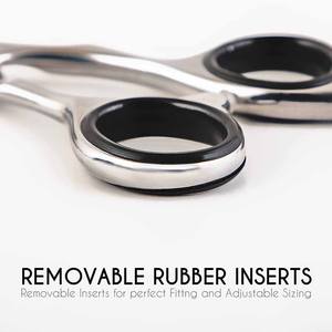 Ciseaux de coupe de cheveux professionnels rasoir bord barbiers salon cisailles avec vis réglable - Product Image 5