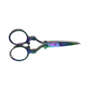 Premium Personnalisé DIY Manucure Ongles Cuticules Ciseaux Belle Broderie De Qualité Industrielle En Acier Inoxydable Poignée Arc-En-Ciel Conception - Product Image 2