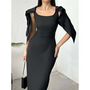 Vestido Maxi Blanco Elegante para Mujer missJANELL, Mezcla de Poliéster y Elastano Doble Atlas, Cómodo y Estiloso para Uso Casual o de Fiesta - Product Image 1