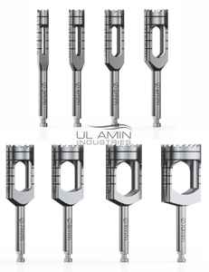 Herramientas de cirugía de implantes dentales de alta calidad UL AMIN, taladros de trépano manuales de 4mm con marcas de profundidad de acero inoxidable - Product Image 2