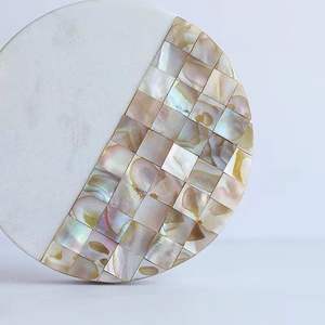 Decorative Mother of Pearl <b>Coaster</b> Set Functional and Stylish Use for Juice Beer <b>Glass</b> - Product Image 2