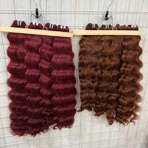 Extensiones de cabello humano vietnamita alineadas con cutículas, tejido de pelo de color de onda profunda dibujado Doble - Product Image 1