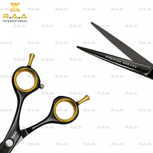 Ciseaux de barbier droits en acier inoxydable de haute qualité au design unique pour la coupe de cheveux, fabriqués au Pakistan R.A.A. INTERNATIONAL RAA-155 - Product Image 4