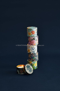 Hot Sale Custom Design Round Wax Filled Tin Jar <b>Candle</b> in Low Price From India - Product Image 5